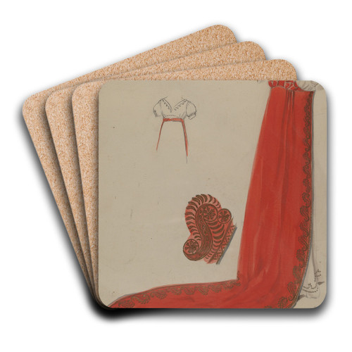 Court Train by Jessie M. Benge Art Drink Coaster set