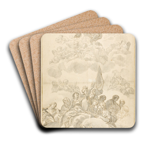 Glorification of Saint by After Ciro Ferri Art Drink Coaster set