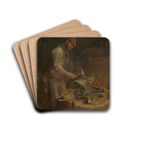 Kov pri prci by Dominik Skuteck Drink Coasters - set of 4