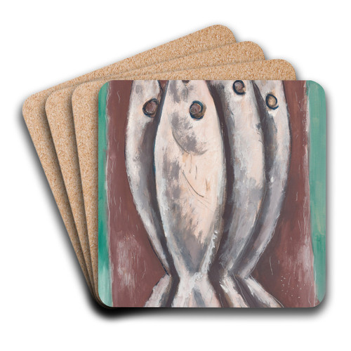 SeaGhosts by Marsden Hartley Art Drink Coaster set SeaGhosts by Marsden Hartley Art Drink Coaster set