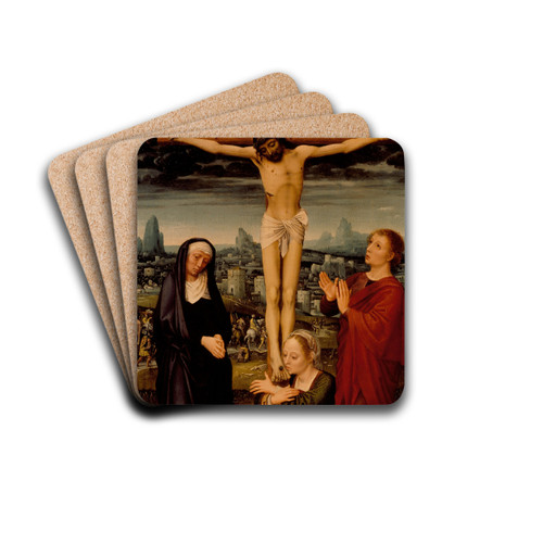The Crucifixion by Adriaen Isenbrandt Drink Coasters - set of 4
