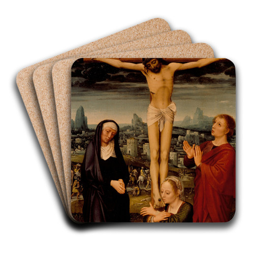 The Crucifixion by Adriaen Isenbrandt Art Drink Coaster set