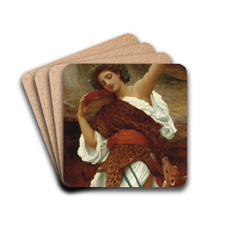 Bacchante by Frederic Leighton Drink Coasters - set of 4