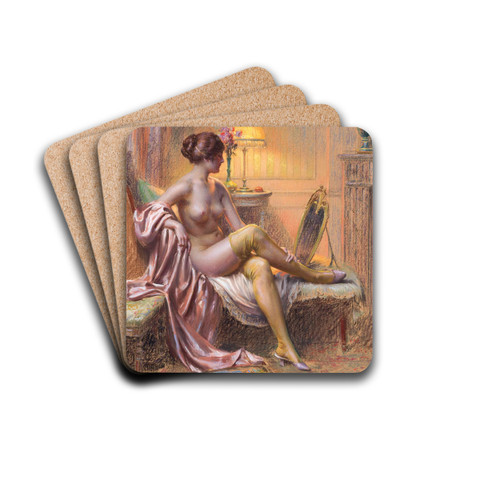 La Toilette par lampe by Delphin Enjolras Drink Coasters - set of 4