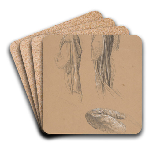 Studies of the queen's dress sleeves for the painting 'Queen Jadwiga's Oath' by Jzef Simmler Art Drink Coaster set Studies of the queen's dress sleeves for the painting 'Queen Jadwiga's Oath' by Jzef Simmler Art Drink Coaster set