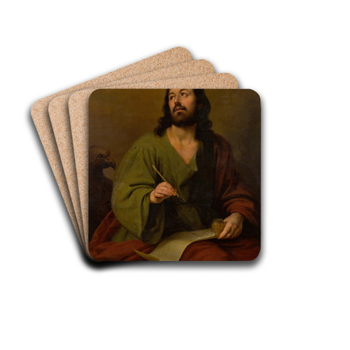 Saint John Evangelist by Antonio Mara Esquivel Drink Coasters - set of 4