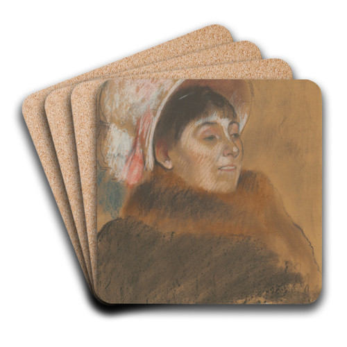 Madame Dietz-Monnin by Edgar Degas Art Drink Coaster set