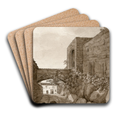Gezicht te Valencia by Otto Howen Art Drink Coaster set