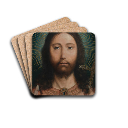 Christ Salvator Mundi by Quentin Massys Drink Coasters - set of 4