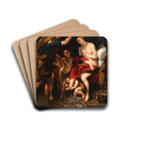 The Coronation of Roxana by Alexander the Great by Follower of Peter Paul Rubens Drink Coasters - set of 4 The Coronation of Roxana by Alexander the Great by Follower of Peter Paul Rubens Drink Coasters - set of 4