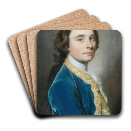 Portrait Of A Gentleman by William Hoare of Bath Art Drink Coaster set