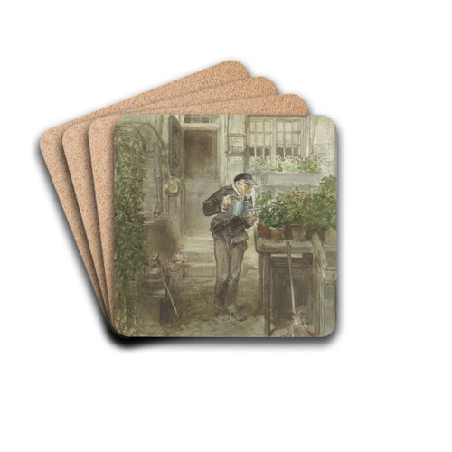 De bloemenliefhebber by Charles Rochussen Drink Coasters - set of 4