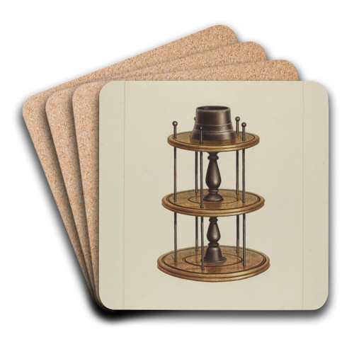 Spool Holder by Edward L. Loper Art Drink Coaster set