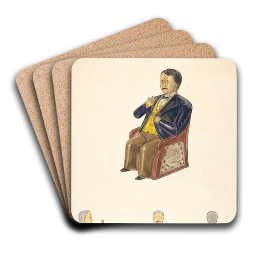 Tammany Bank by Harry Grossen Art Drink Coaster set Tammany Bank by Harry Grossen Art Drink Coaster set