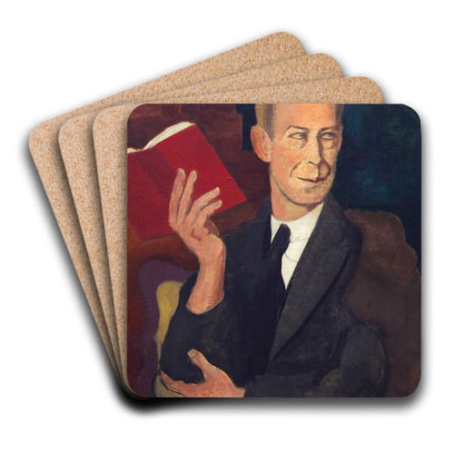 Portrait of Jean-Louis Gampert by Roger de La Fresnaye Art Drink Coaster set Portrait of Jean-Louis Gampert by Roger de La Fresnaye Art Drink Coaster set