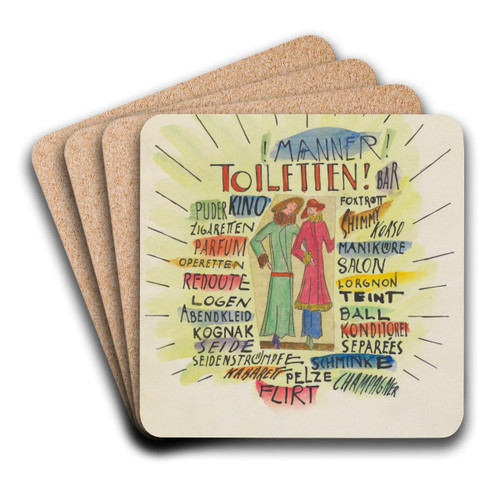 Unterhaltung, Graz by Karl Wiener Art Drink Coaster set