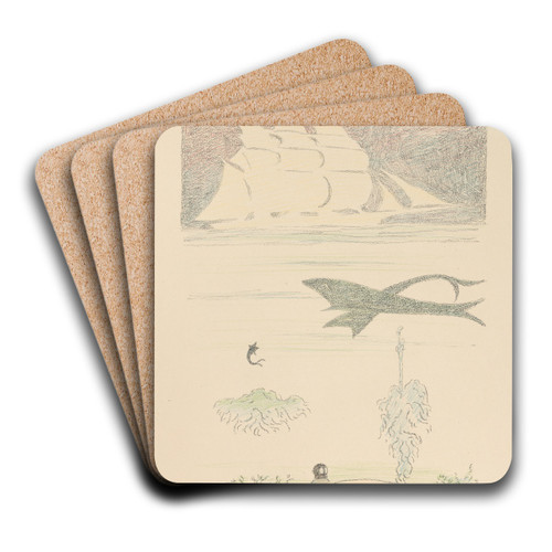 Les Serres Chaudes 8 by Lon Spilliaert Art Drink Coaster set Les Serres Chaudes 8 by Lon Spilliaert Art Drink Coaster set