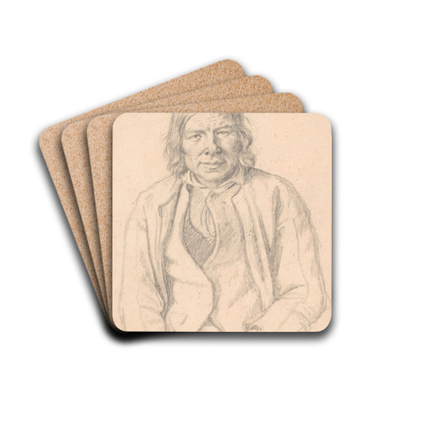 Brystbillede af svensk bonde by Wilhelm Marstrand Drink Coasters - set of 4