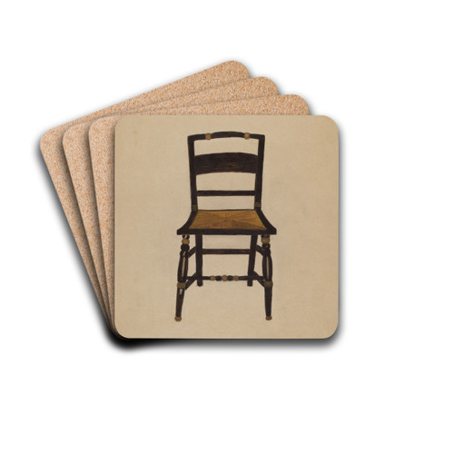 Hitchcock Chair by Genevieve Sherlock Drink Coasters - set of 4