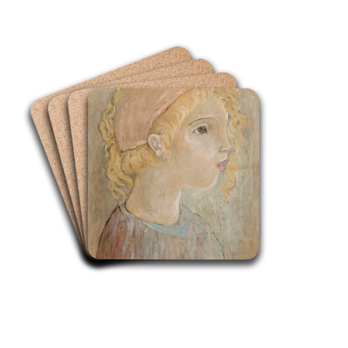 Gowa dziewczynki w rowym kapturku by Tadeusz Makowski Drink Coasters - set of 4 Gowa dziewczynki w rowym kapturku by Tadeusz Makowski Drink Coasters - set of 4