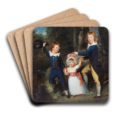 Portrait of the Children of Lord George Cavendish by Sir Thomas Lawrence Art Drink Coaster set