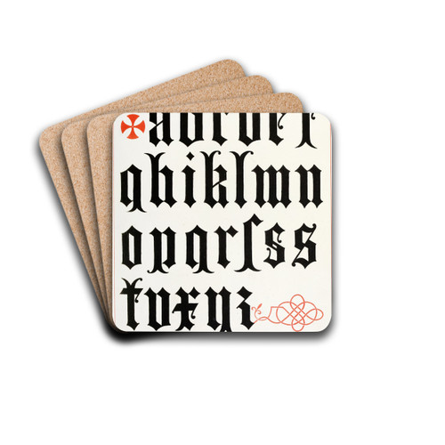 Alphabets 3 by Augustus Pugin Drink Coasters - set of 4