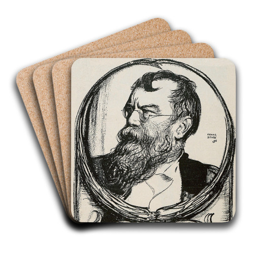 Portrait of Franz von Lenbach by Franz von Stuck Art Drink Coaster set