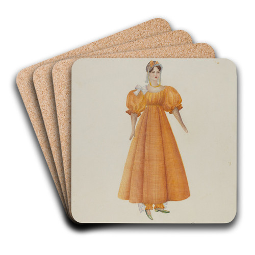 Doll - Hepzibah by Josephine C. Romano Art Drink Coaster set
