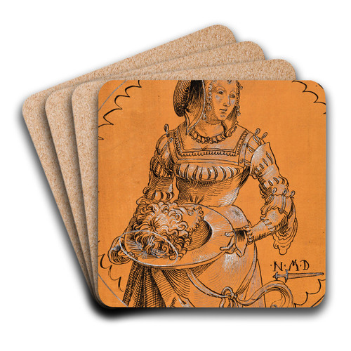 Salome by Niklaus Manuel Art Drink Coaster set