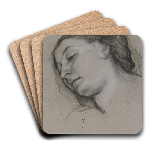 Head of the 'reading woman' by Victor Mller Art Drink Coaster set