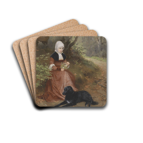 Ruhepltzchen by Carl Frschl Drink Coasters - set of 4 Ruhepltzchen by Carl Frschl Drink Coasters - set of 4