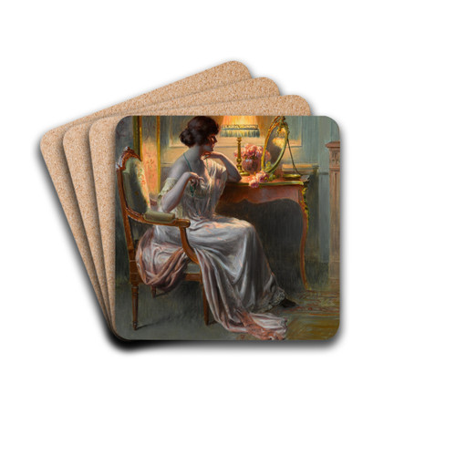 Au boudoir by Delphin Enjolras Drink Coasters - set of 4