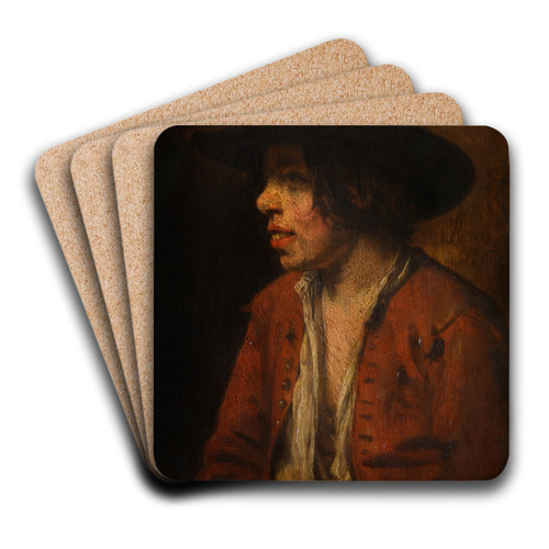 Fisherboy by Nicolaes Maes Art Drink Coaster set