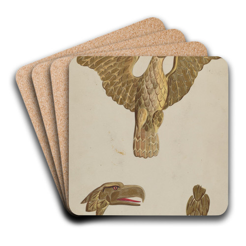 Gilt Eagle by James Vail Art Drink Coaster set