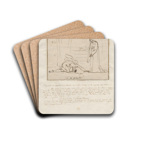 Jezus met geknielde zondaar by David Humbert de Superville Drink Coasters - set of 4