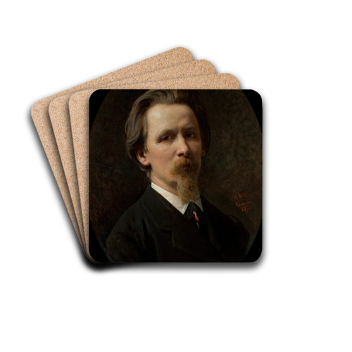Self-portrait by Karol Miller Drink Coasters - set of 4 Self-portrait by Karol Miller Drink Coasters - set of 4