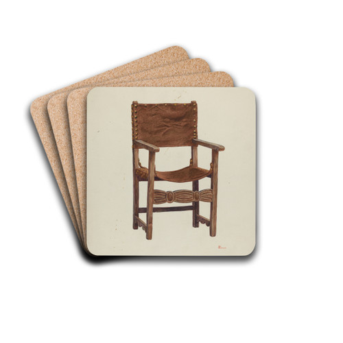 Arm Chair by Hal Blakeley Drink Coasters - set of 4