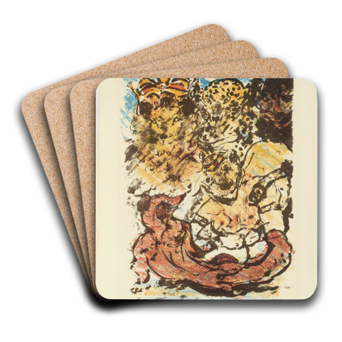 Reinecke Vor Knig Nobel Und Seiner Gattin, Braun Dem Bren Und Dem Kater Hinze by Lovis Corinth Art Drink Coaster set