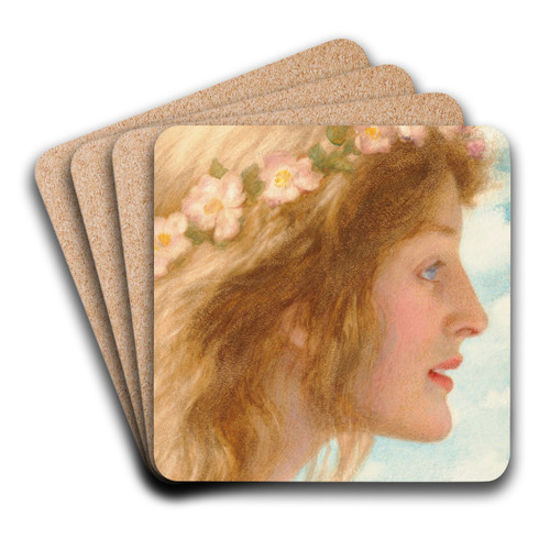 Day by Edward Robert Hughes Art Drink Coaster set