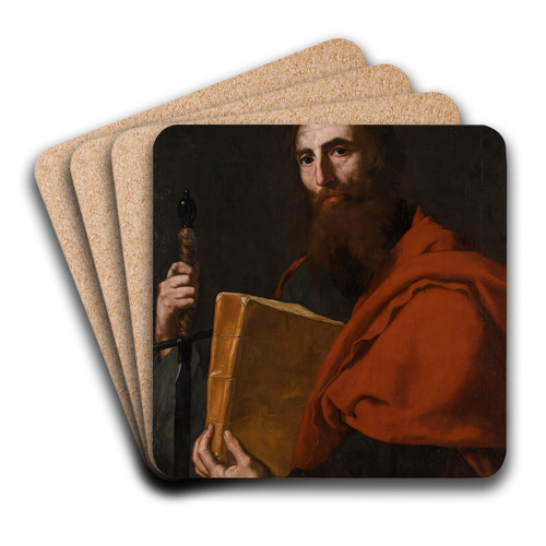Saint Paul by Jusepe de Ribera Art Drink Coaster set