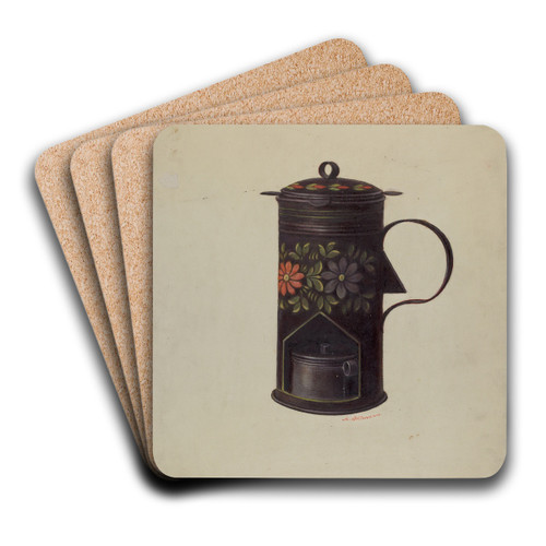 Lamp and Water Heater by Max Soltmann Art Drink Coaster set