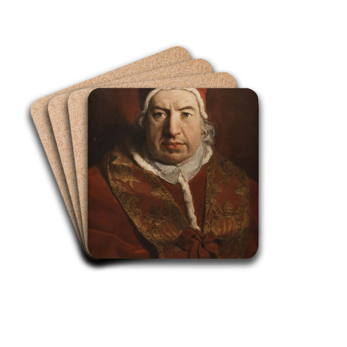Portrait of Pope Benedict XIV by Pierre Subleyras Drink Coasters - set of 4