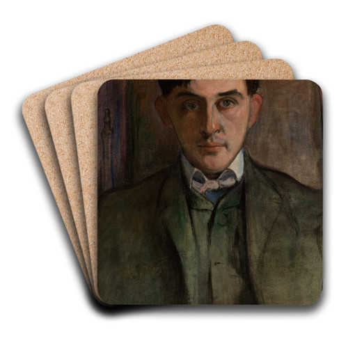 Portrait of Stanisaw Ignacy Witkiewicz by Wadysaw lewiski Art Drink Coaster set