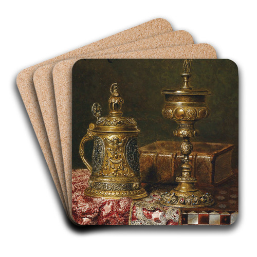 Stillleben Mit Prunkgefssen by Max Schdl Art Drink Coaster set Stillleben Mit Prunkgefssen by Max Schdl Art Drink Coaster set