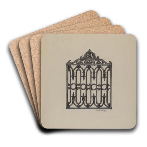 Gate by Eugene Shellady Art Drink Coaster set