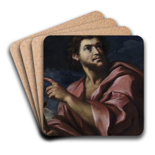 Saint John the Baptist by Girolamo Troppa Art Drink Coaster set