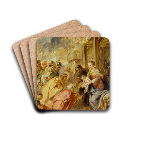 The Adoration of the Magi by Peter Paul Rubens Drink Coasters - set of 4