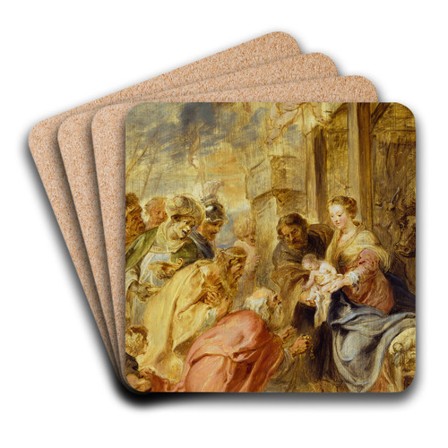 The Adoration of the Magi by Peter Paul Rubens Art Drink Coaster set