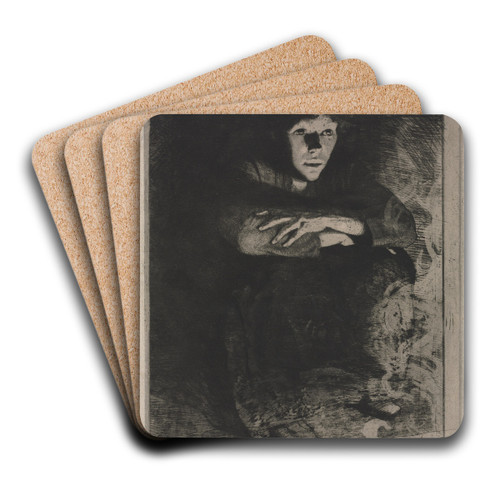 In the Ashes by Albert Besnard Art Drink Coaster set