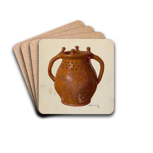 Jar by Eugene Shellady Drink Coasters - set of 4 Jar by Eugene Shellady Drink Coasters - set of 4